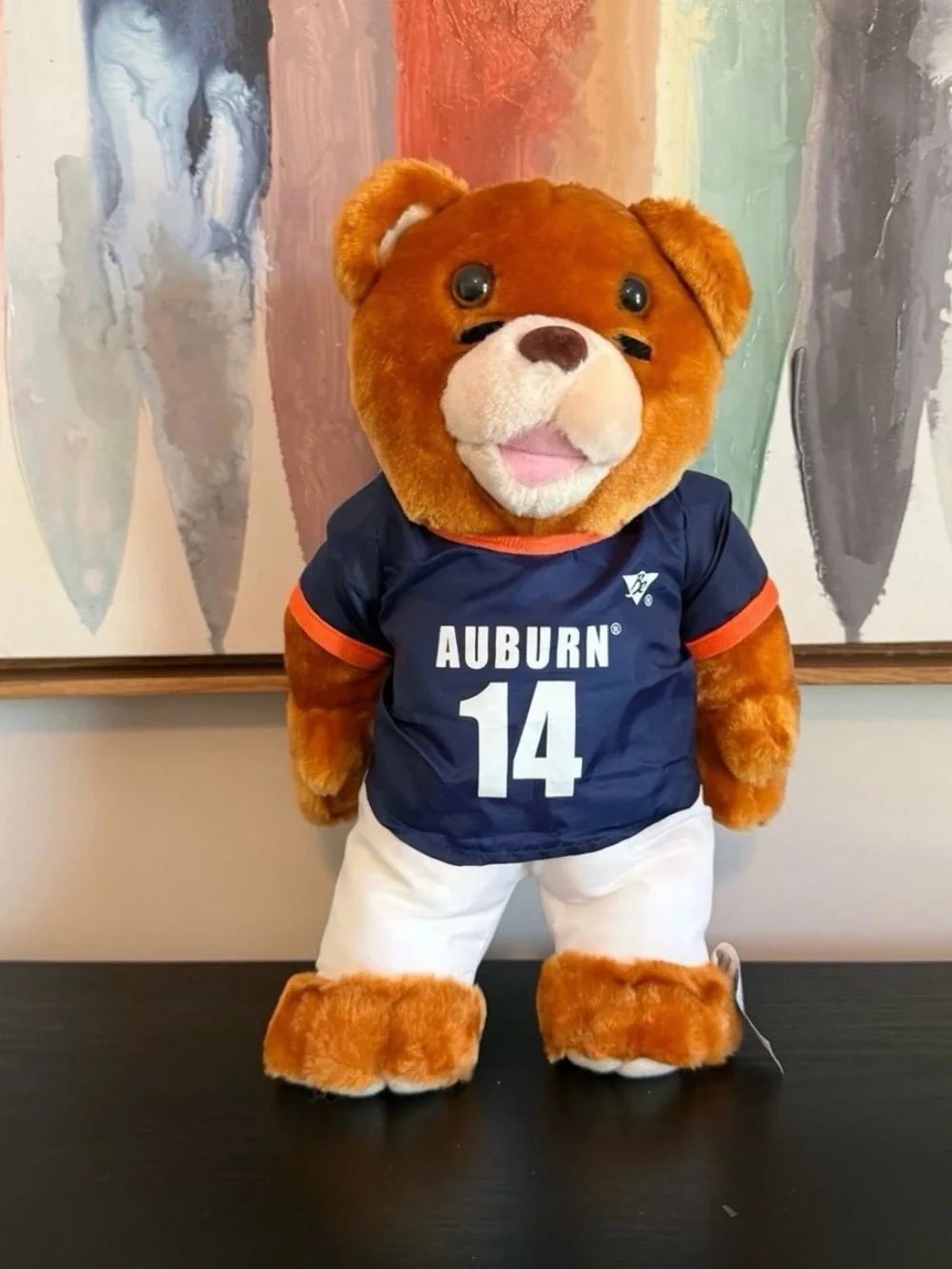 Vintage Auburn Tigers Teddy Bear Plush #14 Officially Licensed NCAA Collectible